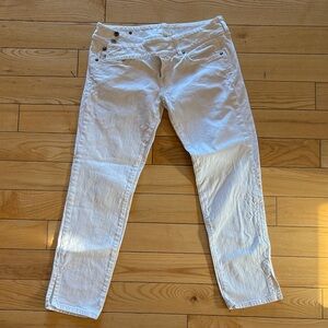 Diesel White Ankle Cropped Jeans